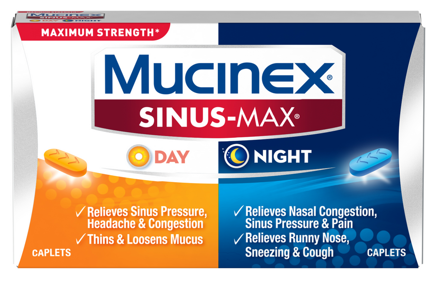 MUCINEX® SINUS-MAX® Caplets (Day & Night) (Discontinued)
