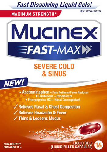 MUCINEX FASTMAX Severe Cold and Sinus Liquid Gels Discontinued
