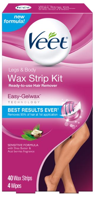 VEET Wax Strip Kit Hair Remover  Legs  Body  Wax Strips