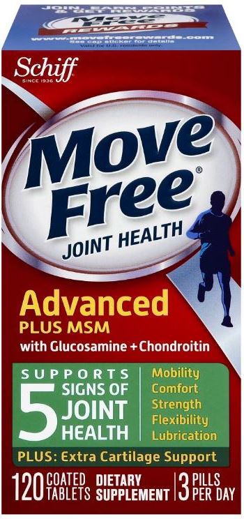 MOVE FREE Advanced Plus MSM with Glucosamine  Chondroitin Tablets