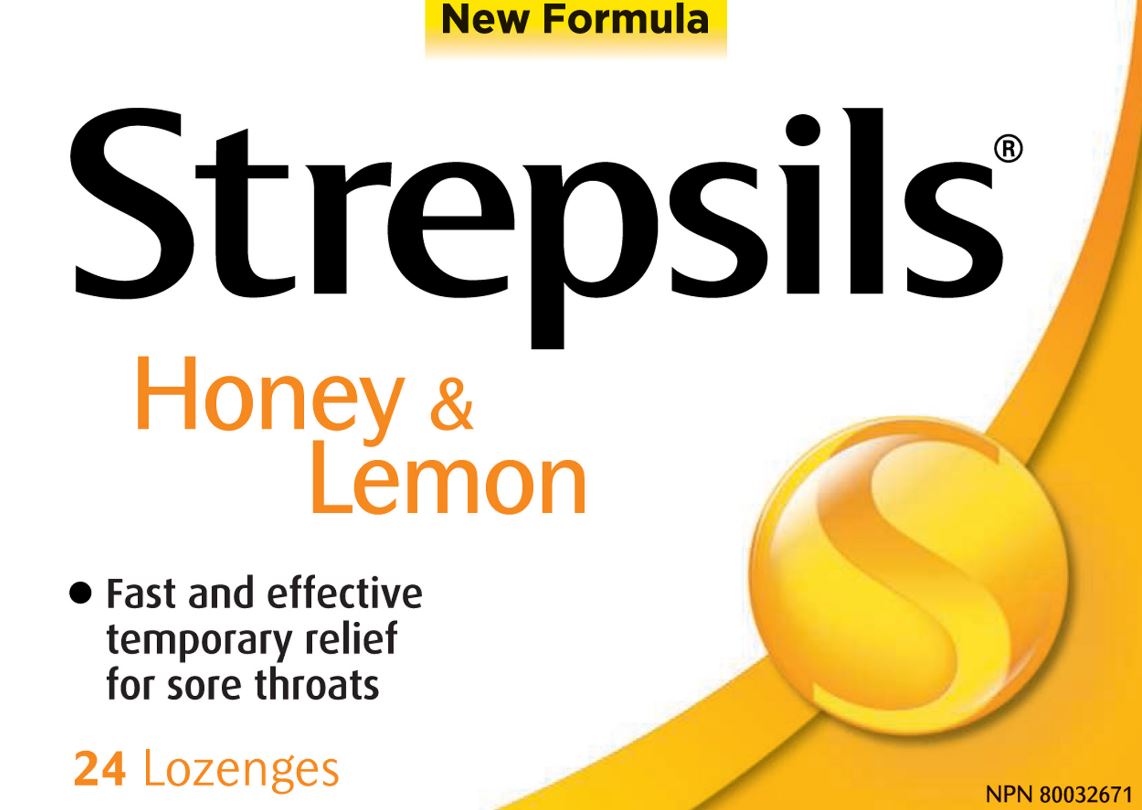 STREPSILS Sore Throat Lozenges Honey  Lemon Canada