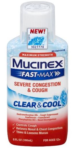 MUCINEX FASTMAX Clear  Cool Adult Liquid  Severe Congestion  Cough Discontinued