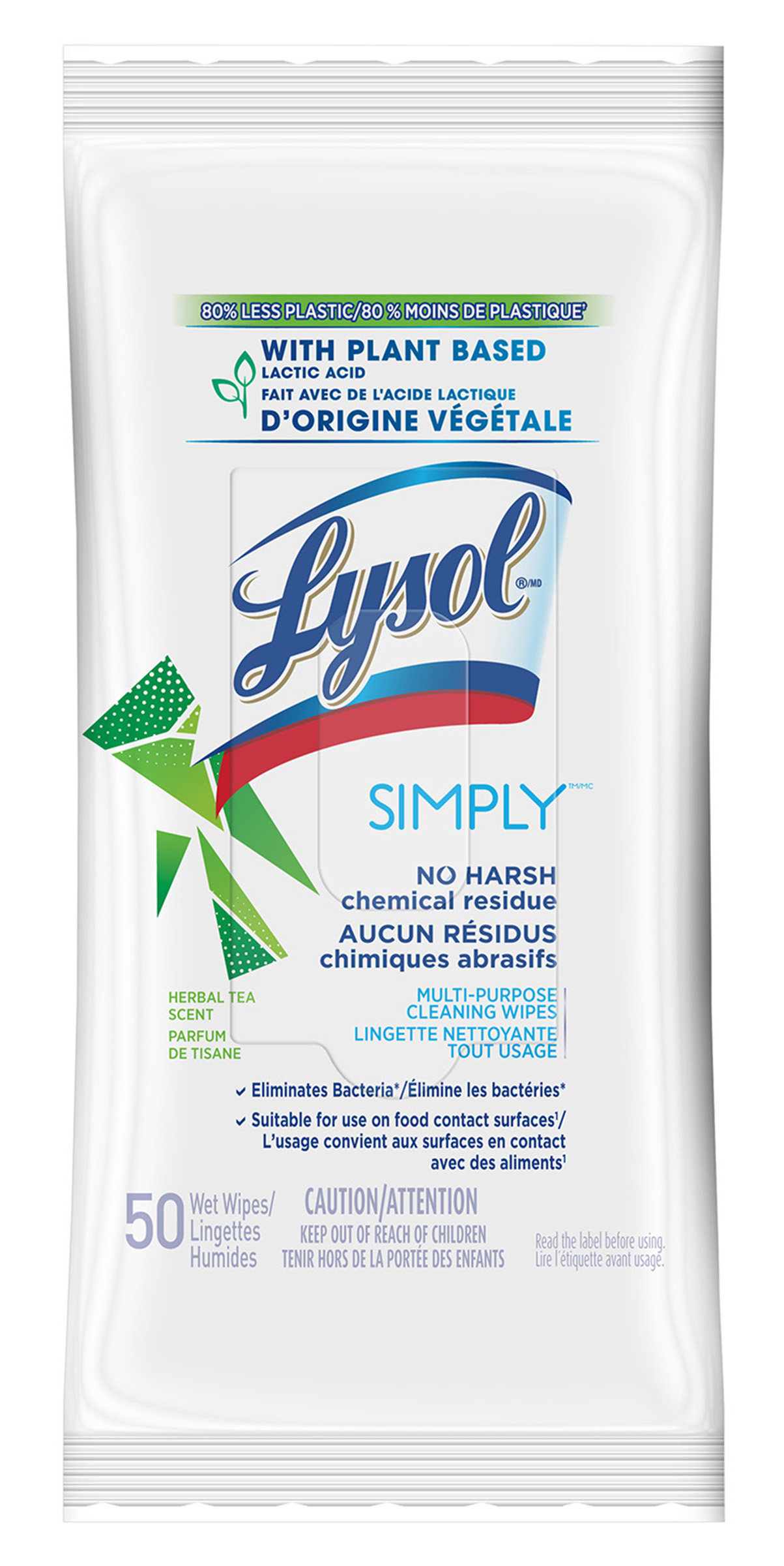 LYSOL WIPES  SIMPLY Flat Pack Herbal Tea Canada Discontinued Mar 2023
