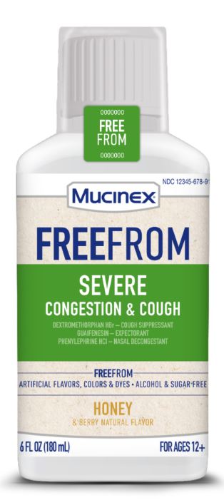 MUCINEX® Free From Severe Congestion and Cough - Honey  (Discontinued)