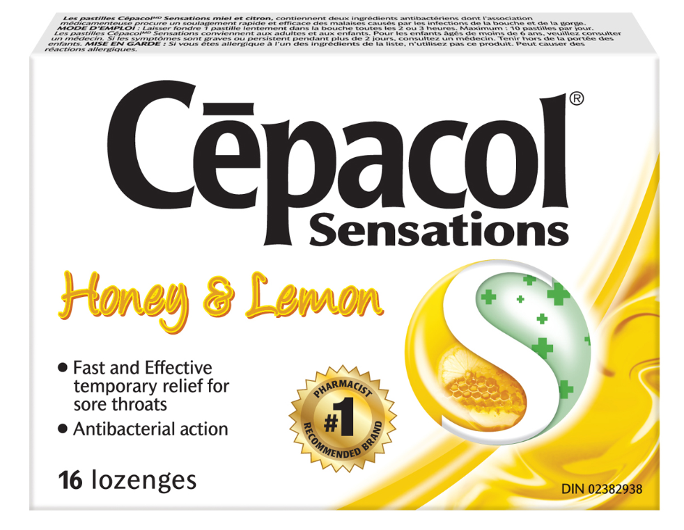 CEPACOL Sensations Honey  Lemon Lozenges Canada