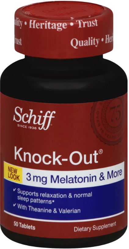 SCHIFF KnockOut Melatonin  More  3 mg Tablets