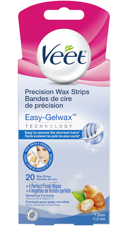 VEET® Easy-Gelwax™ Precision Wax Strips Kit - Face, Bikini & Underarm Finishing Wipes (Canada)