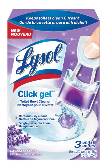 LYSOL® Click Gel Automatic Toilet Bowl Cleaner - Lavender Fields (Canada) (Discontinued Feb. 28 2020