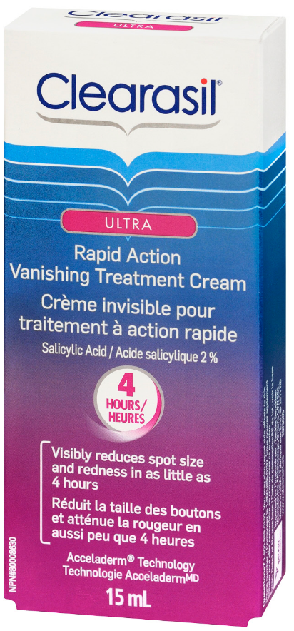 CLEARASIL Ultra Rapid Action Vanishing Treatment Cream Canada