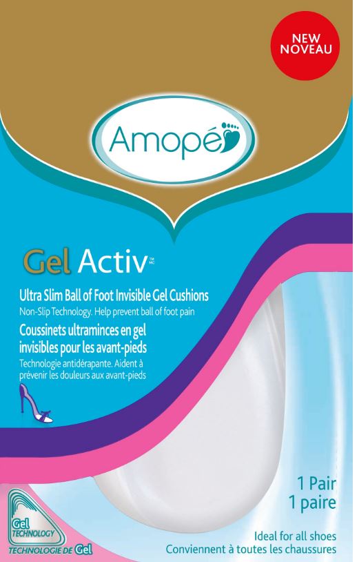 AMOPE GelActiv Ultra Slim Ball of Foot Invisible Gel Cushions