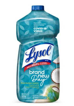 LYSOL MultiSurface Cleaner  Brand New Day Coconut  Sea Minerals