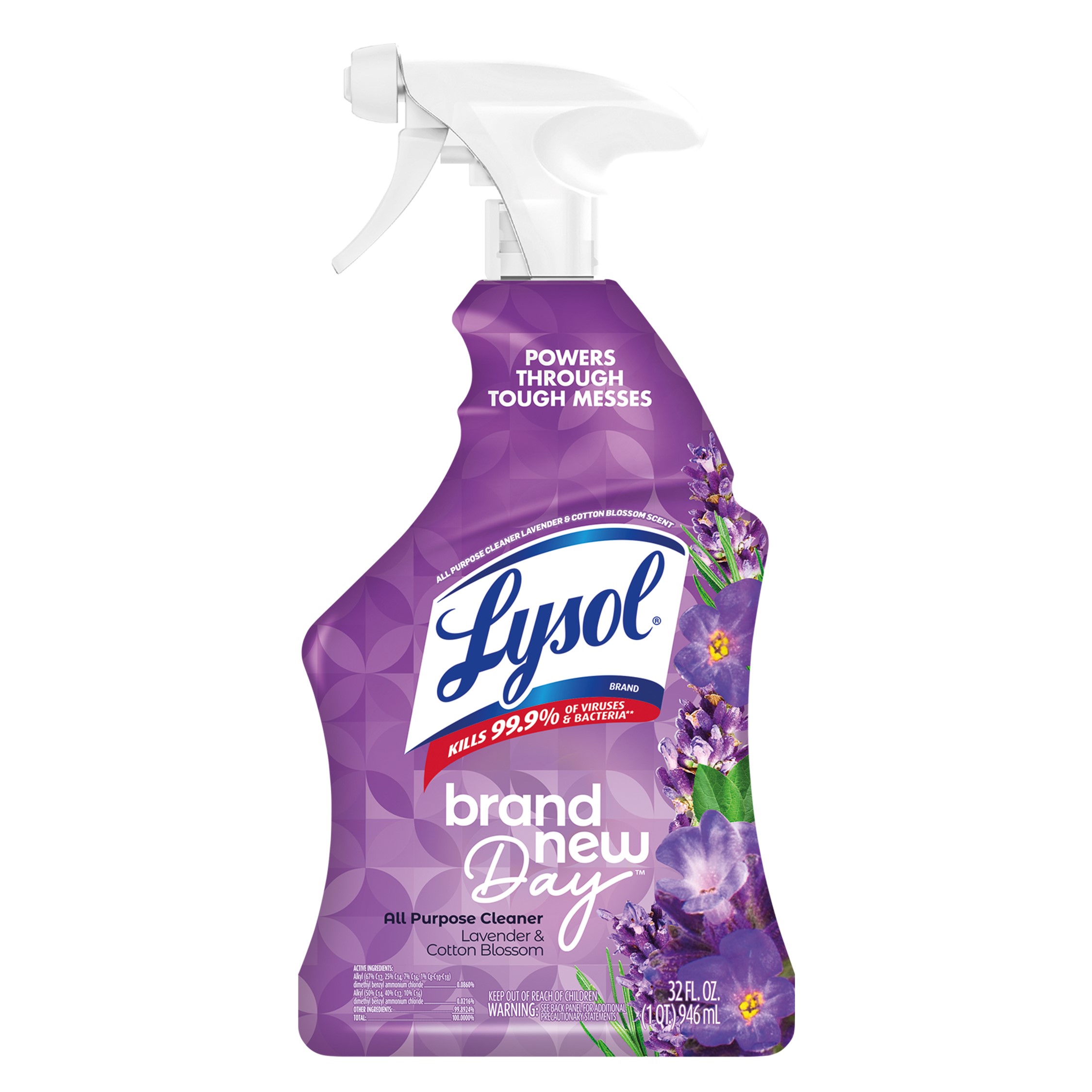 Lysol All Purpose Cleaner Brand New Day Lavender Cotton Blossom Scent