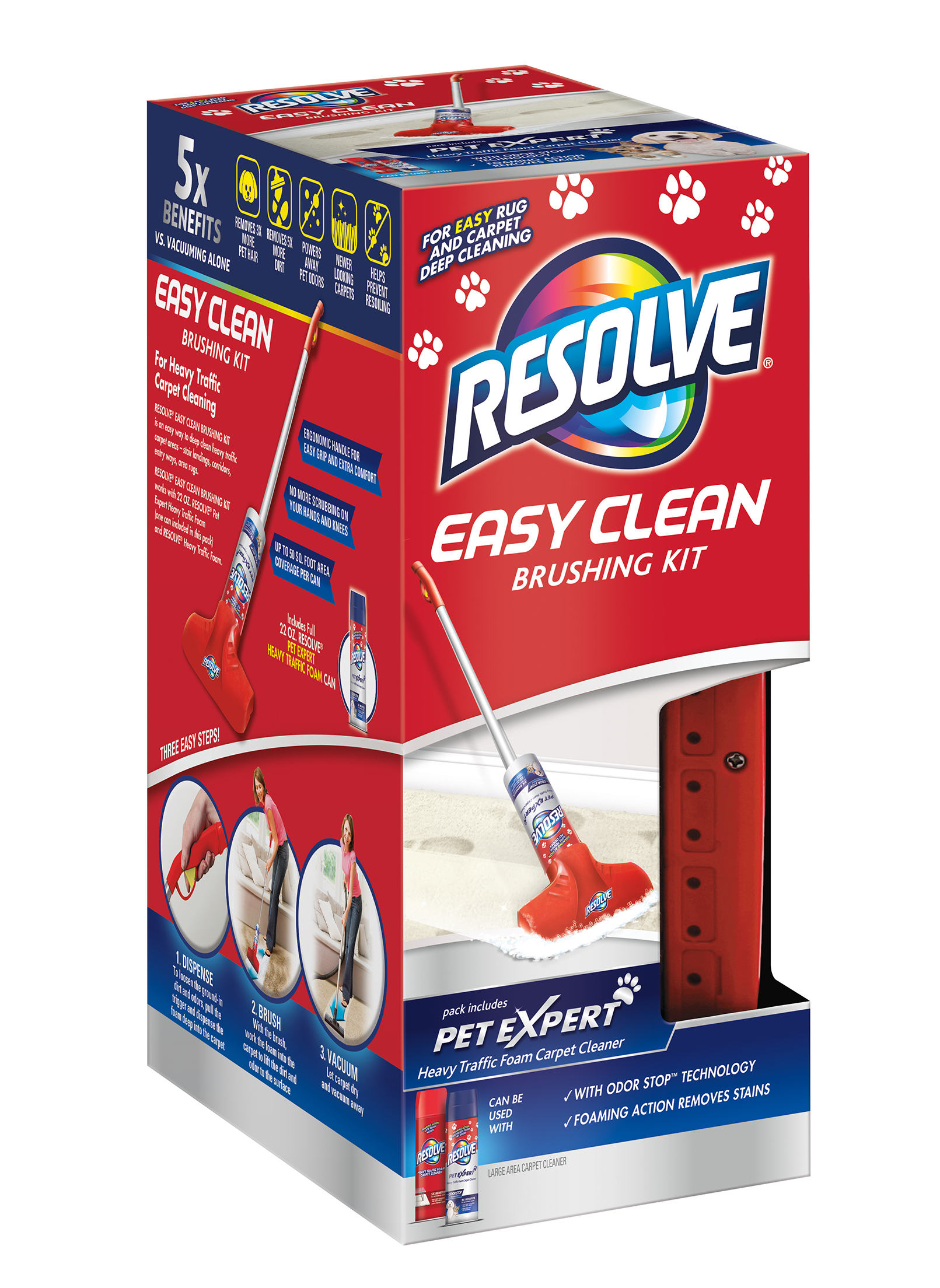 RESOLVE Pet Expert Easy Clean Brushing Kit
