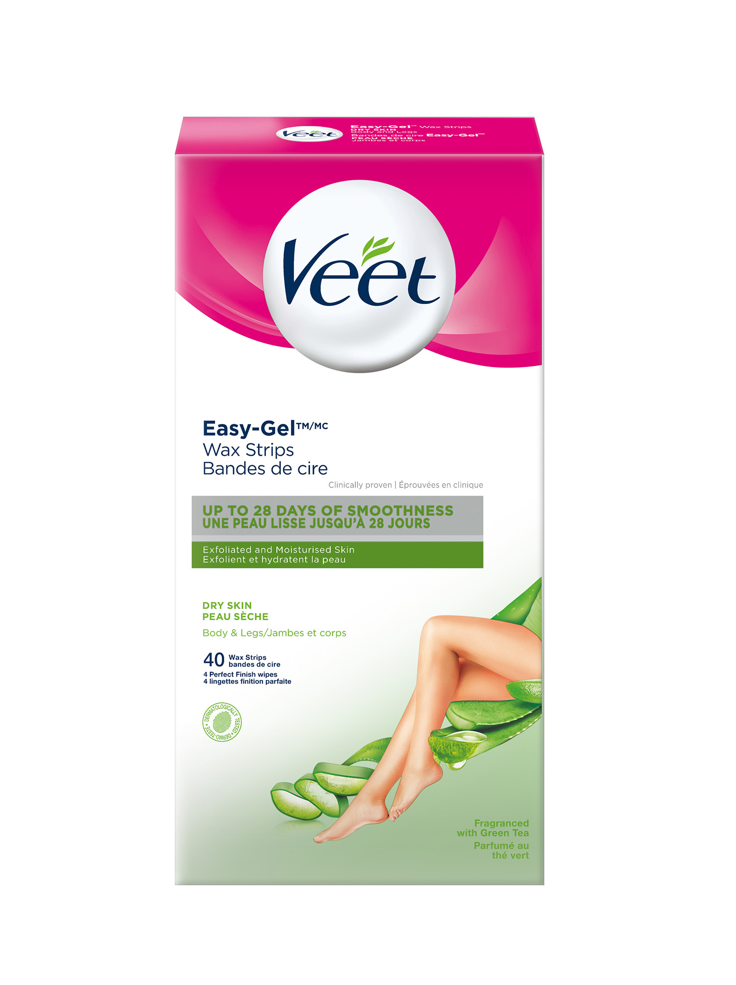 VEET EasyGel Wax Strips  Dry Skin  Body  Legs