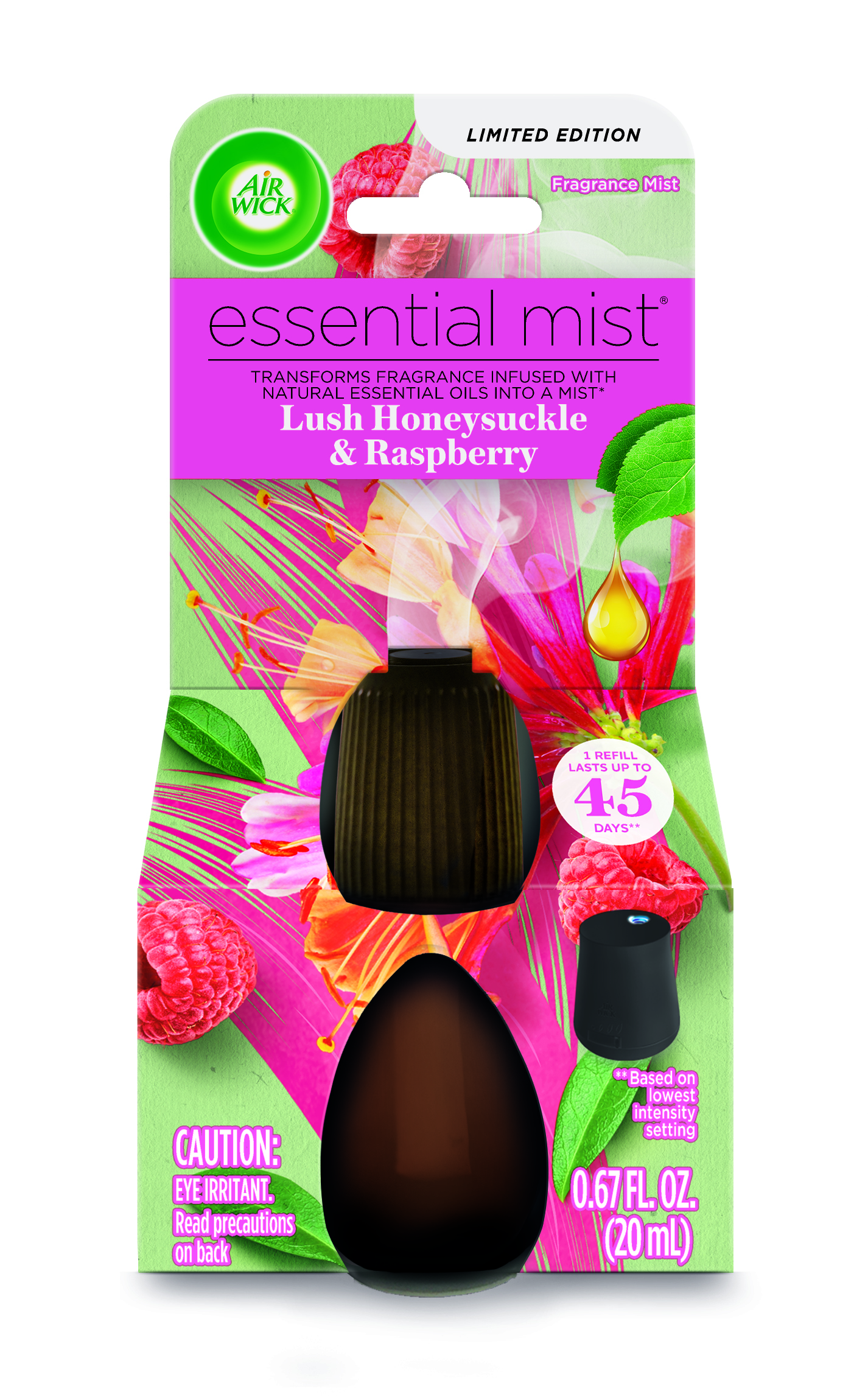 AIR WICK Essential Mist  Lush Honeysuckle  Raspberry