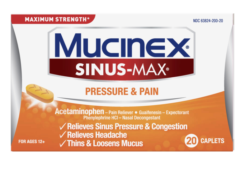 MUCINEX® SINUS-MAX® Pressure & Pain Caplets