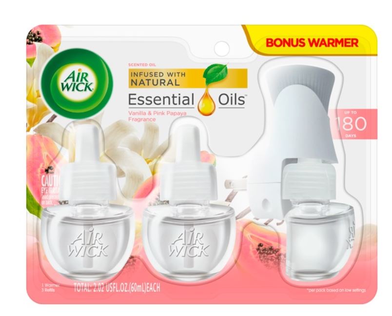 AIR WICK Scented Oil  Vanilla  Pink Papaya  Kit Discontinued