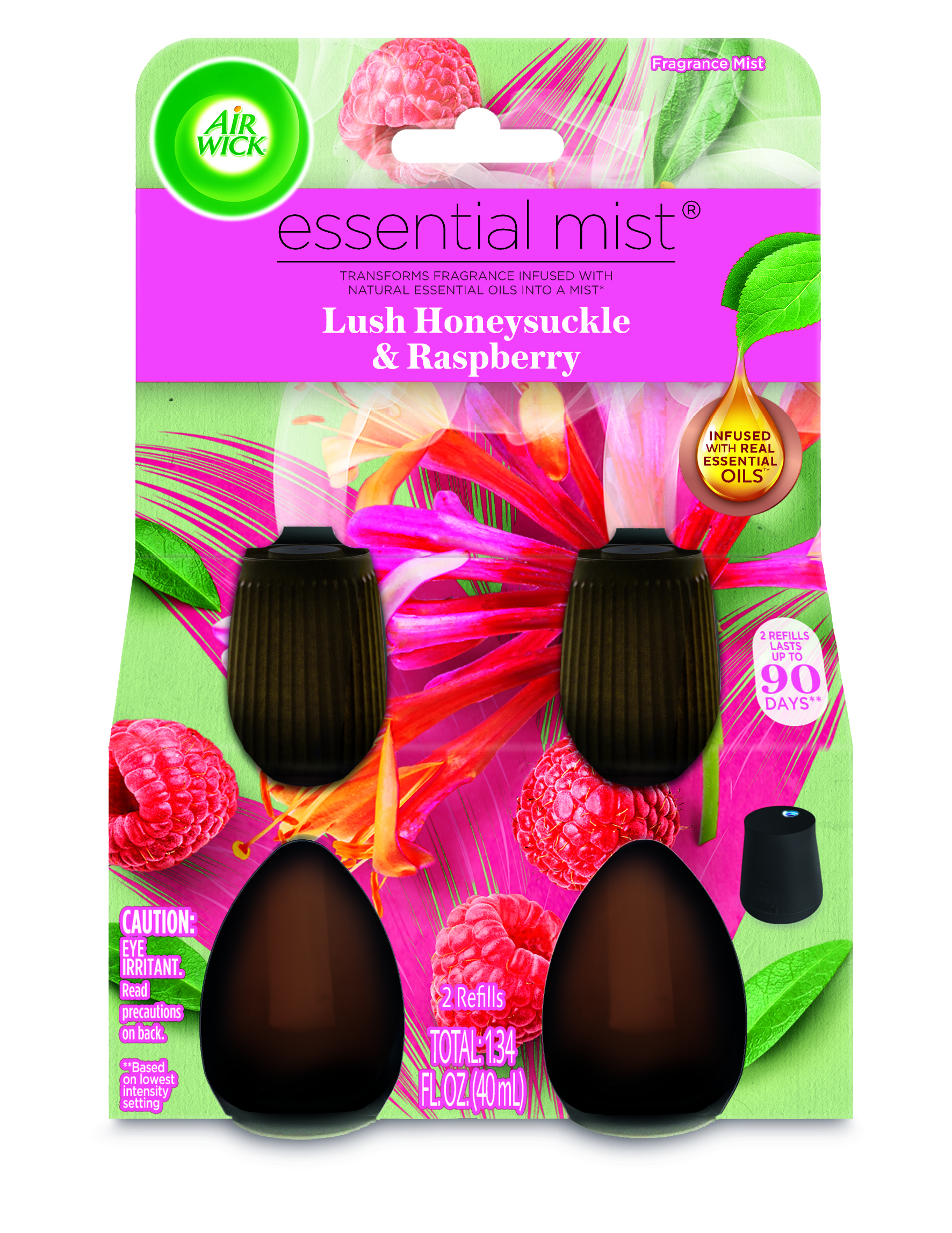 AIR WICK Essential Mist  Lush Honeysuckle  Raspberry
