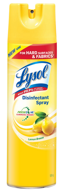 LYSOL Disinfectant Spray  Lemon Breeze Canada Discontinued March 2023