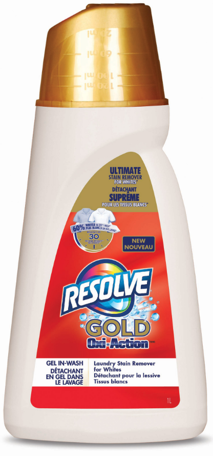 RESOLVE® Gold Oxi-Action™ Gel In-Wash Laundry Stain Remover for Whites (Canada)
