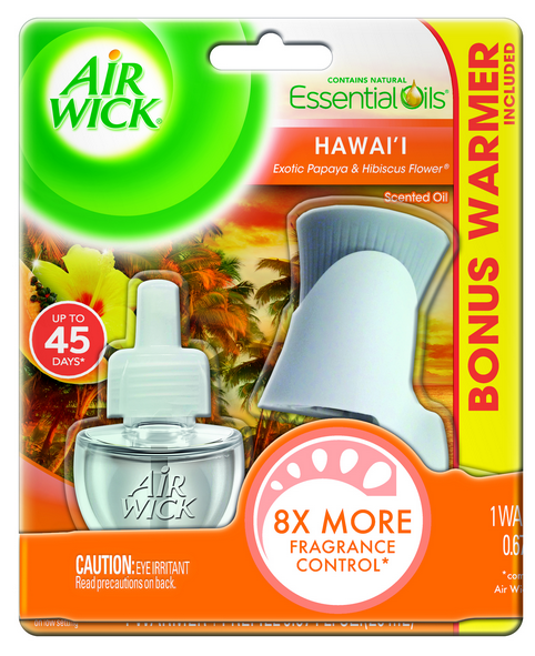 AIR WICK Scented Oil  Hawaii Exotic Papaya  Hibiscus Flower  Kit 