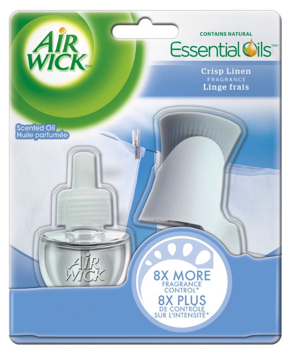 AIR WICK Scented Oil  Crisp Linen  Kit Canada Discontinued