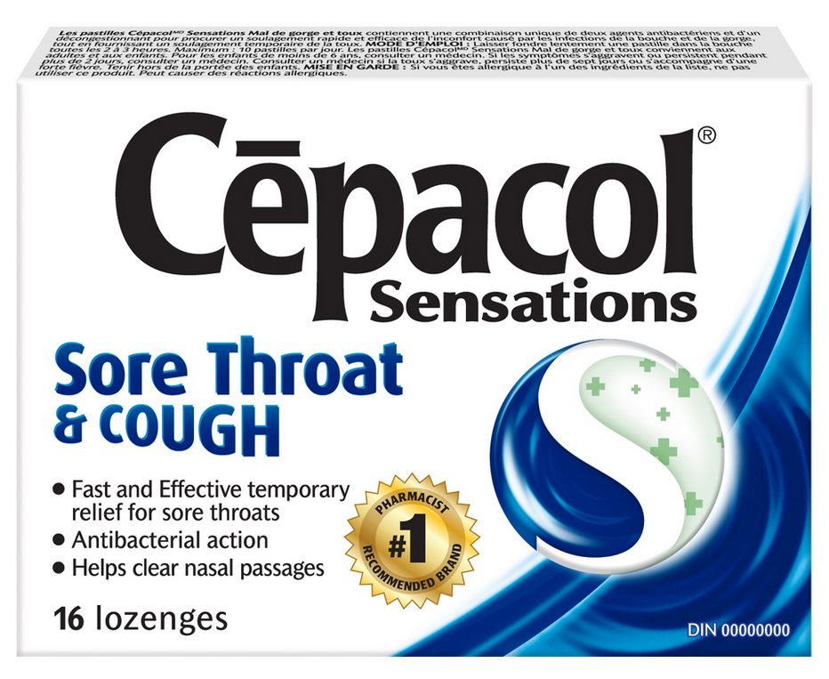 CEPACOL® Sensations Sore Throat & Cough Lozenges (Canada)