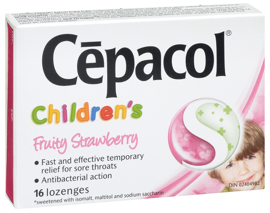 CEPACOL® Children's Fruity Strawberry Lozenges (Canada)