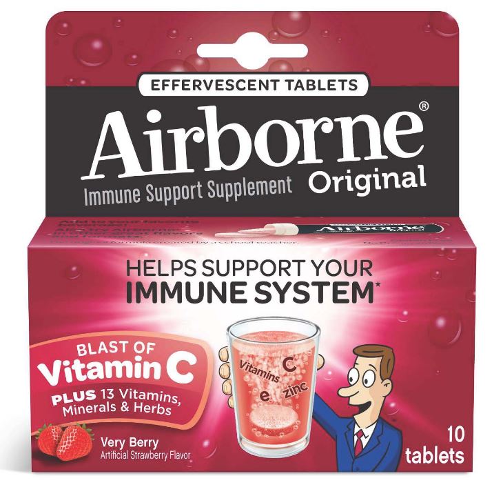 AIRBORNE Original Effervescent Tablets  Very Berry