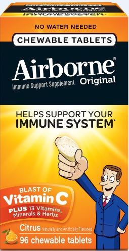 AIRBORNE Original Chewable Tablets  Citrus