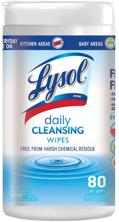 LYSOL® Daily Cleansing Wipes (Discontinued March 15, 2020)