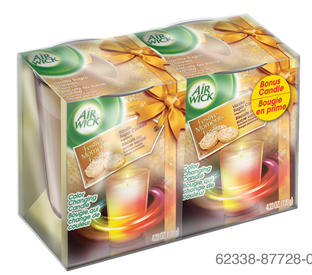 AIR WICK® Color Changing Candle - Vanilla Sugar Cookies (Canada) (Discontinued)