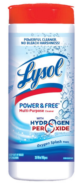 LYSOL® POWER & FREE™ Hydrogen Peroxide Multi-Purpose Cleaning Wipes - Oxygen Splash Scent (Canada)