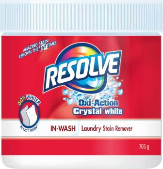 RESOLVE® Oxi-Action™ Crystal White® In-Wash Laundry Stain Remover - Powder (Canada)