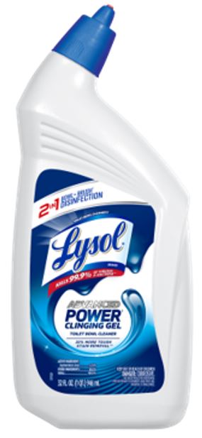 LYSOL® Advanced Power Clinging Gel Toilet Bowl Cleaner