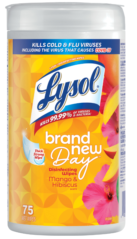 LYSOL® Disinfecting Wipes - Brand New Day™ - Mango & Hibiscus (Canada)