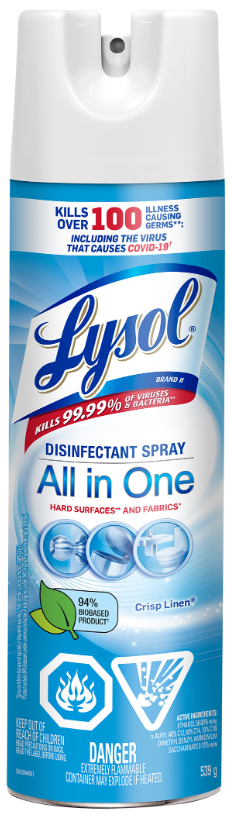 LYSOL® Disinfectant Spray - All in One - Crisp Linen (Canada)