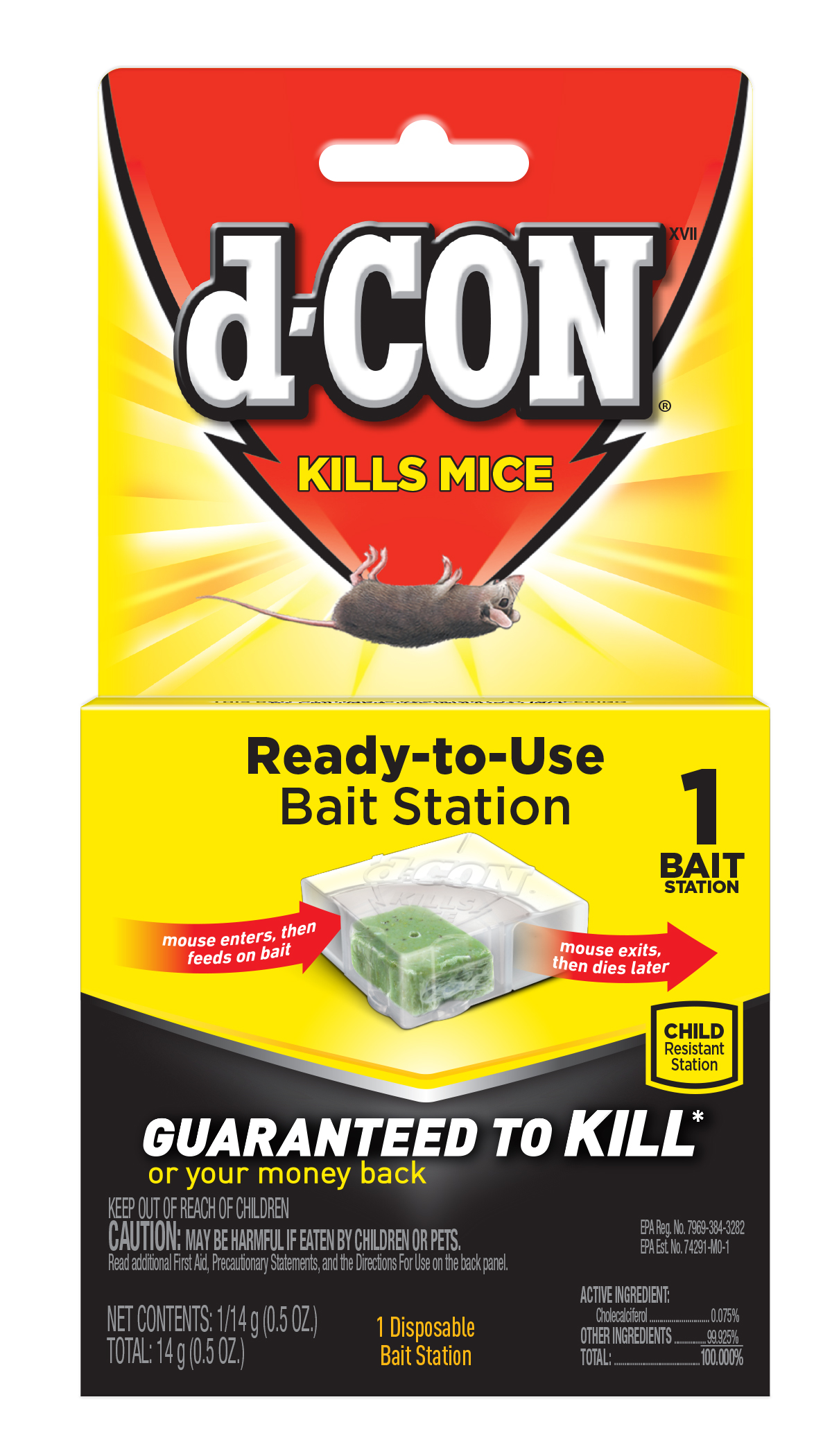 d-CON Disposable Corner Fit Mouse Poison Bait Station, 3 Bait Stations