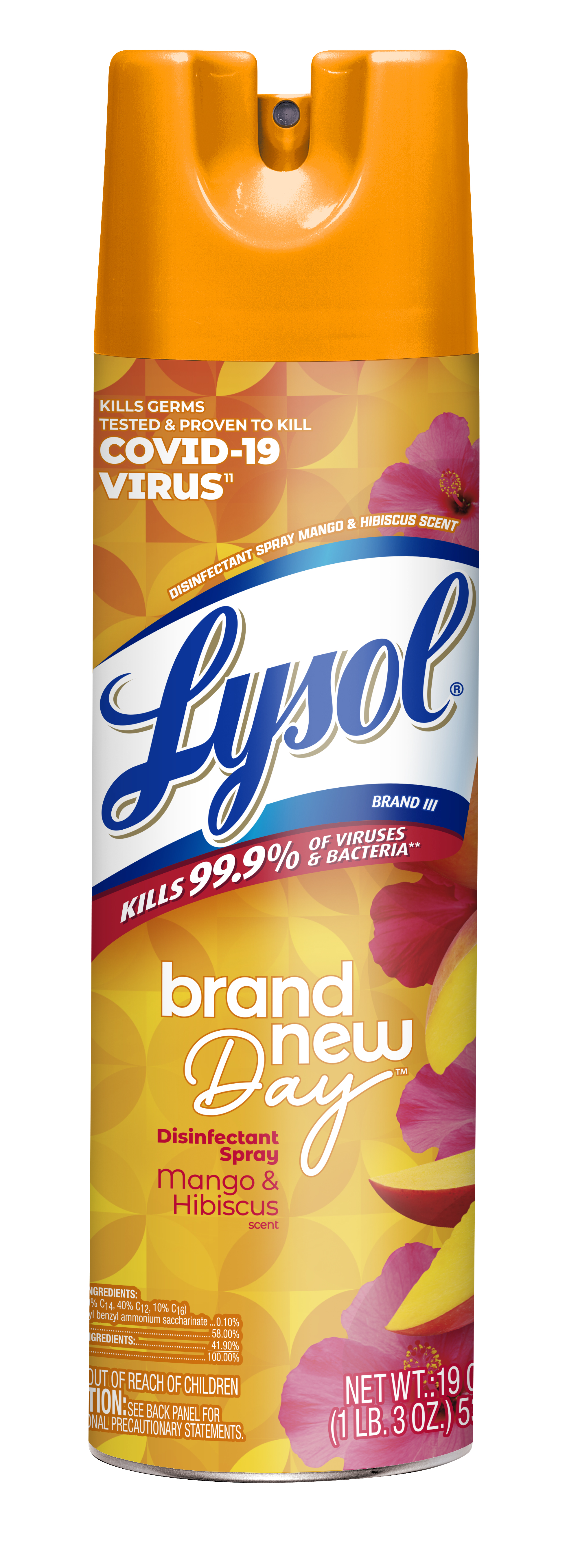 LYSOL Disinfectant Spray  Brand New Day  Mango  Hibiscus