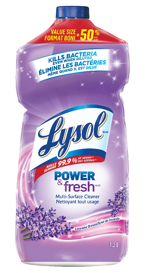 LYSOL Power  Fresh MultiSurface Cleaner  Pourable  Lavender Breeze Canada Discontinued June 