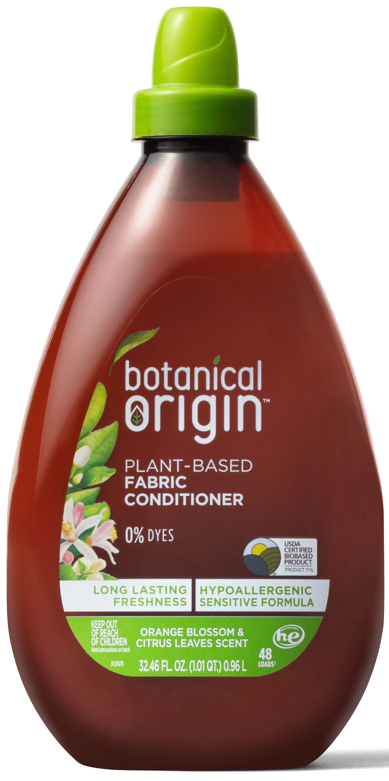 Botanical Origin PlantBased Fabric Conditioner  Orange Blossom  Citrus Leaves