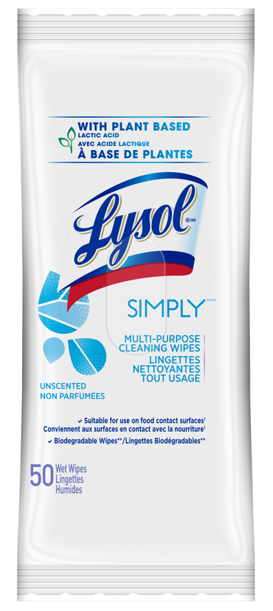LYSOL® WIPES - SIMPLY™ Flat Pack Unscented (Canada)