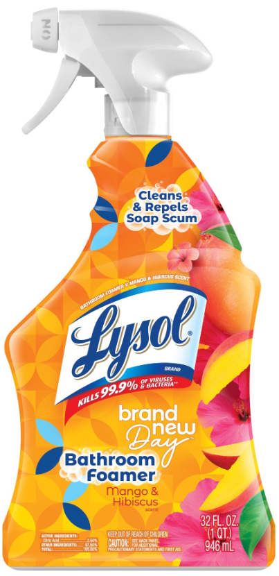 LYSOL Bathroom Foamer Cleaner  Brand New Day  Mango  Hibiscus