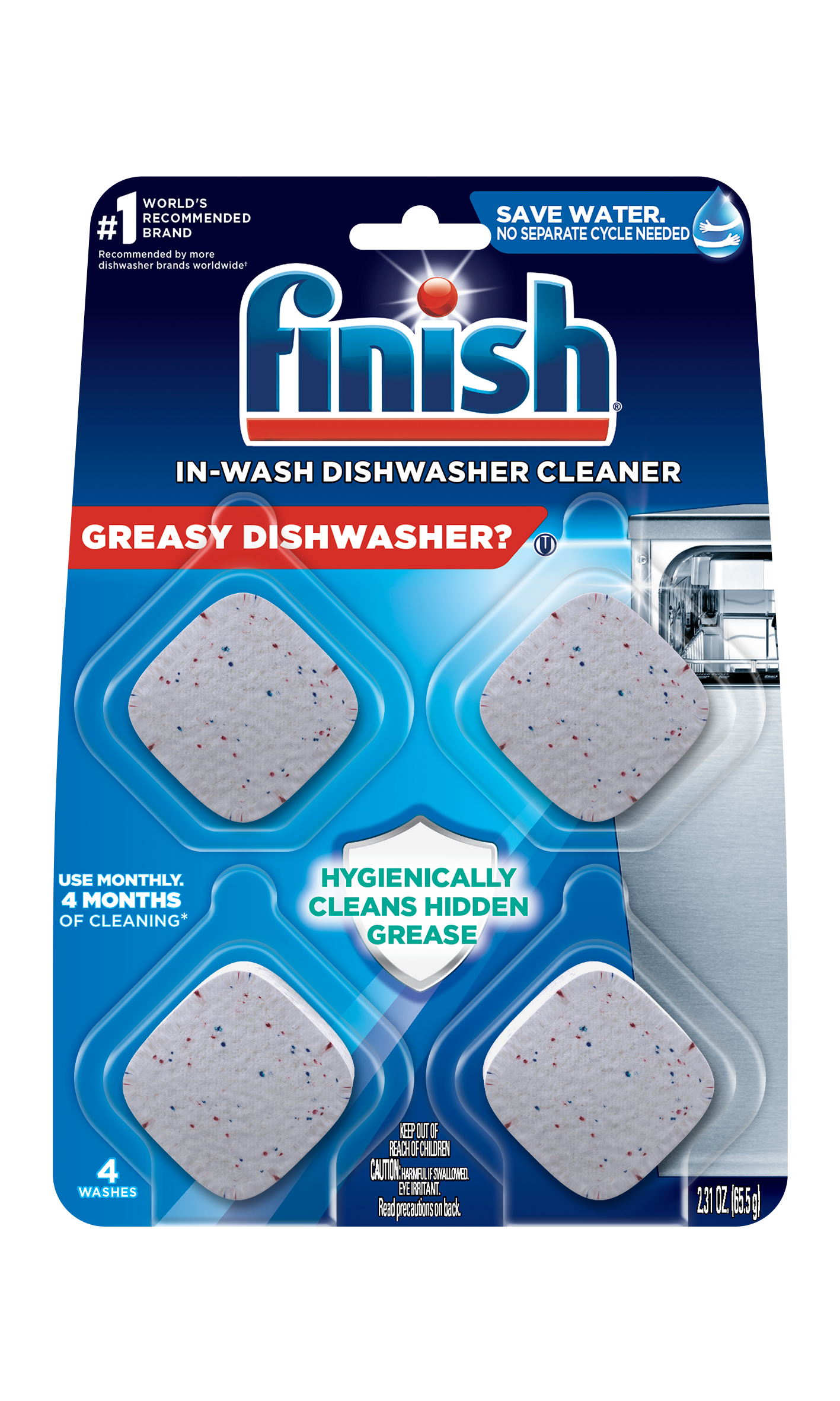 Finish® In-Wash Dishwasher Cleaning Tablets 3 ct