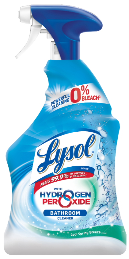 LYSOL Hydrogen Peroxide Bathroom Cleaner  Cool Spring Breeze Disco June 2022