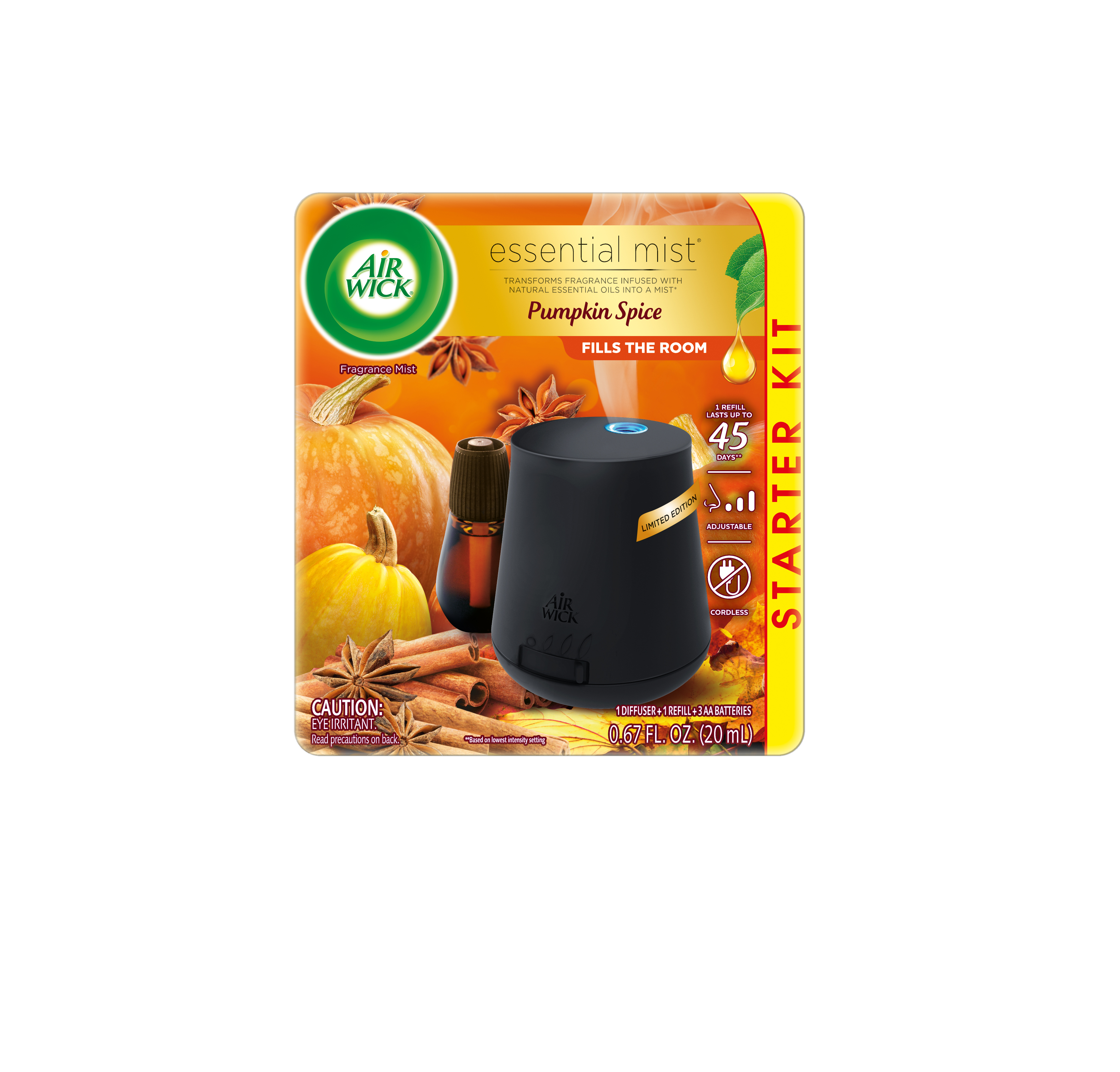 AIR WICK Essential Mist  Pumpkin Spice  Kit Discontinued