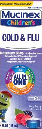 Mucinex® Children's All in One® Cold & Flu 