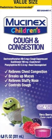 MUCINEX® CHILDREN'S Congestion & Cough - Berrylicious