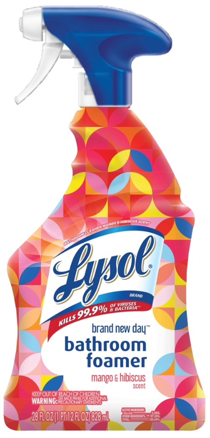 LYSOL Foaming Bathroom Cleaner  Brand New Day  Mango  Hibiscus Discontinued March 2022