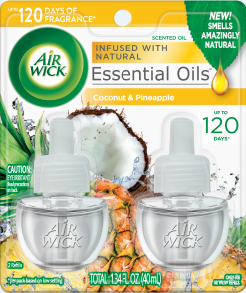 Air Wick Plug in Scented Oil Refill Pineapple and Coconut Air